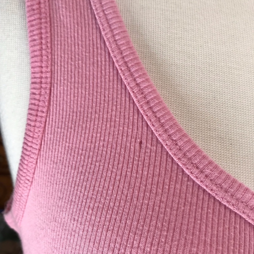 Pink Ribbed Tank - Picture 3 of 4